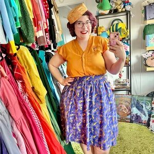 Lindy bop purple seahorse skirt new with tags only worn for this picture xl